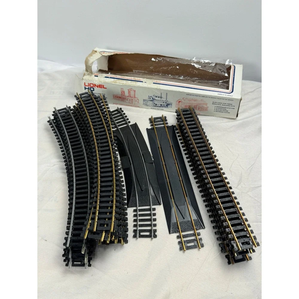28 Lionel HO Scale Model Train Track Lot Curved Straight Crossing Vintage Brass